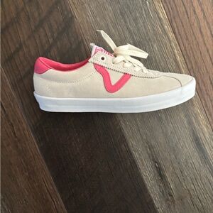 Vans Women's Cream and Pink Sneakers.  NWT